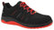 ELTEN Sicherheitsschuhe MADDOX black-red Low ESD S3, Damen und Herren, Textil, Stahlkappe, leicht, sportlich, Schwarz/Rot, Größe: 40
