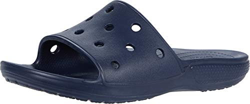 Crocs Classic Slide, Unisex-Adults Sandal Sliders, Comfortable on Beach, in Navy, Size M4W5 UK