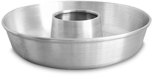 GLOBE ROCKET Aluminum Ring Cake Pan (11.2 in) - Fluted Tube Pan for Baking Pound Cake - Flan Mold - Molde para Chocoflan and Pasteles