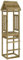 vidaXL Pine Play Tower 52.5x46.5x206.5 cm - Impregnated Wooden Playhouse for Backyard/Garden, Brown, Outdoor Children’s Playground Frame