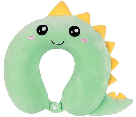 I-TOTAL® - Reisekissen für Nackenstütze, Nackenstützkissen/Kissen Lustiges Reisekissen (Hello Dino)