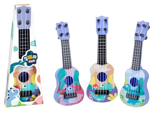 25.2cm/9.9 Inch Kids Ukulele, 1Pc Simulation Mini Kids Guitar, 4 Adjustable Strings Toddler Guitar for Kids Over 3 Years Old, Beginners Boys Girls Gift, Musical Enlightenment, Random Style