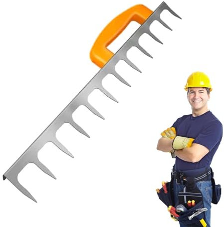 Truelle manuelle pour carrelage - Outil professionnel pour la construction de revêtements de sol - Truelle dentée précise et durable - Kit professionnel de nivellement en béton pour différentes