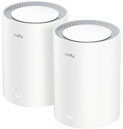 Cudy AX3000 WiFi 6 Mesh WLAN System – ersetzt Router und Extender, deckt bis zu 200 m² ab, 2,5 G WAN Port, unterstützt Ethernet-Backhaul, VPN & Sicherheit, M3000 2-Pack Mesh Set