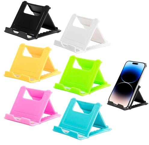 BinXiaoQin 6-fach Set Handyständer für Tisch, Tragbarer Handy Ständer, Universal Smartphone Ständer, Phone Holder, Tabletständer