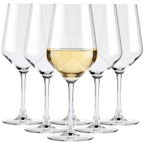 Glasmark KROSNO 1992 Verres à Vin Blanc - Transparent - Passe au Lave-vaisselle - Lot de 6-470 ml