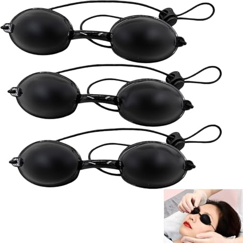 Lunettes de Solarium, Lunettes de Solarium Durables et Confortables, Protection UV pour Équipements de Beauté et Solaire, pour les Clinique de Beauté et une Utilisation à Domicile (Noires)