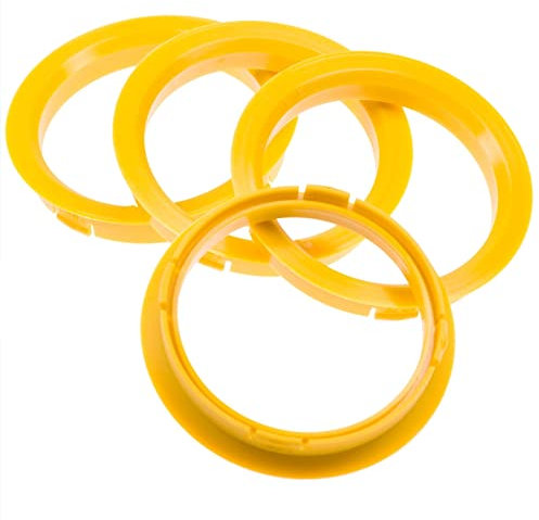4X Zentrierringe 74,1 x 65,1 mm Hellgelb Felgen Ringe Made in Germany