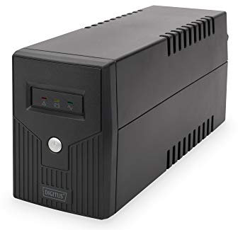 DIGITUS Line-Interactive VI USV - 600VA / 360W - AVR - 2 Schutzkontakt-Steckdosen - Shutdown-Software USB/RS232/RJ11