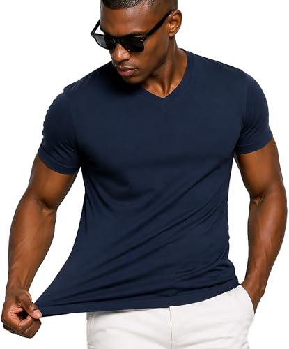 Leif Nelson T-shirt herr för sport och utomhus | sportskjorta herr kortärmad & slim fit t-shirt herr | del av herrsportkläder | herr-t-shirt | Activewear & gymskjorta för män | LN-8315