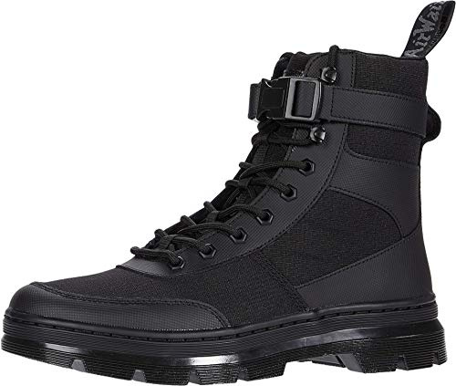 Dr. Martens womens Lace Fashion Boot, Black Element & Black Poly Rip Stop, 13 Women 12 Men US