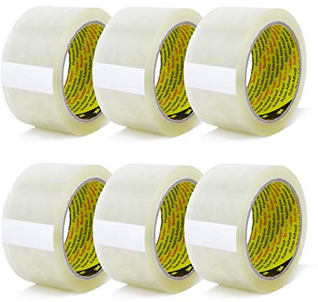 3M Scotch Paketklebeband 305 PP, geräuscharm abrollend, zum Verpacken, Verpackungsklebeband in 3M-Qualität, 66m x 50mm, Paketband (6 Rollen - transparent)