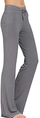 TownCat Trainingshose für Damen, Yoga-Hose, legere Yoga-Hose mit Kordelzug für Yoga und Jogger Dunkelgrau XL