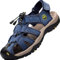 Lvptsh Sandales de Randonnée Homme Cuir Eté Extérieur Sandales de Sport Trekking de Plage de Marche Antidérapant,LightBlue,EU39
