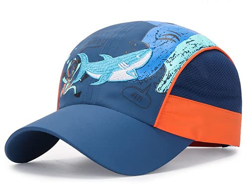 Schnelltrocknend Baseballkappe Atmungsaktiv Sonnenhut Sport Baseball Cap Snapback Cap mit Mesh Atmungsaktiv Sommerhut Anti-UV Kinder Junge Mädchen Kappen Karikatur Baseball Mütze Kappenumfang 50-54CM