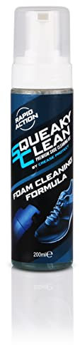Squeaky Clean Foam Cleaning Formula Replacement 200ml- Premium Shoe & Trainer Cleaning Solution - Remove Dirt & Stains From Your Sneakers & Boots - Foam Cleaner for Suede, Nubuck, Leather, Canvas