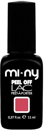 MI-NY Smalto Semipermanente Peel Off Lac rosa vintage, Cranberry, Gel senza Base e Top Coat, Rimozione con Acqua Calda, Formula Vegan Friendly, Durata Fino 15 Giorni, Manicure Rapida in 5 minuti