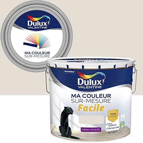Ma Couleur Sur-mesure par Dulux Valentine – Peinture Intérieure Murs, Plafonds, Boiseries - Facile à appliquer - Velours Lin Clair 10 L