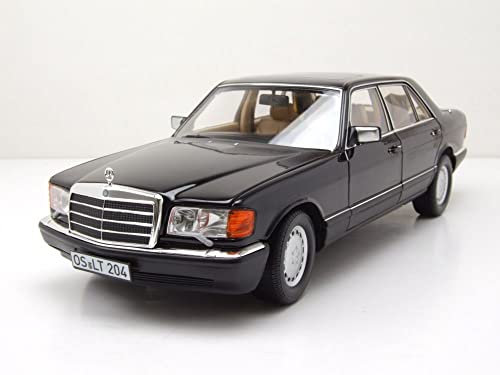 Norev Modellauto Mercedes-Benz 560 SEL W126 S-Klasse 1989, Schwarz, Metall, 1:18, Erwachsene, Unisex