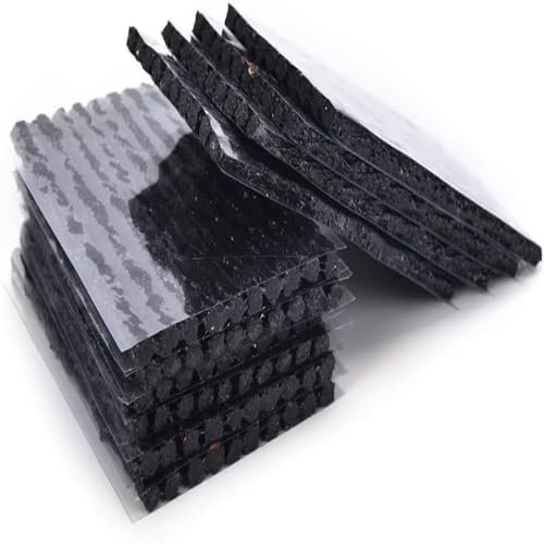 100 Pezzi Striscia di Riparazione di Pneumatici Tubeless Foratura Stringhe Kit Gomma Cancellare Strumento Recupero Rapido Auto Nero 100mm x 3.5mm (nero)