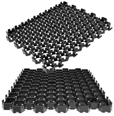 Vodaland HEXpave gravel and grass grid 30mm deep for ground reinforcement, paths, patios, shed base, and light vehicle driveways (20 units - 5.25 sq m)
