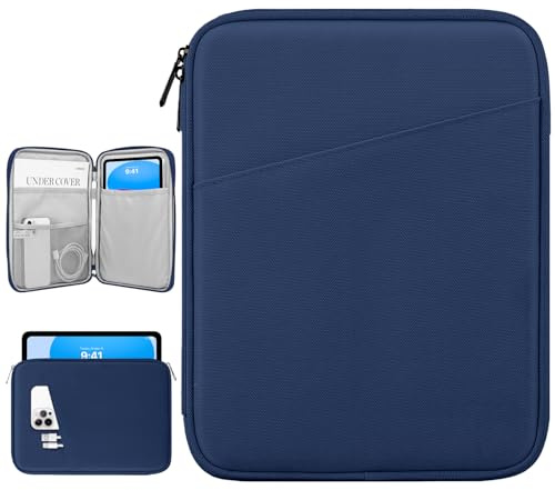 Dadanism 9-11 Inch Tablet Sleeve Bag Carrying Case, Denim | Fits iPad (A16) 11th Gen 11, iPad 10th Gen 10.9 Air 5/4, iPad Air M4/Pro 11, iPad 9/8/7th 10.2, Galaxy Tab A11+ Plus 11