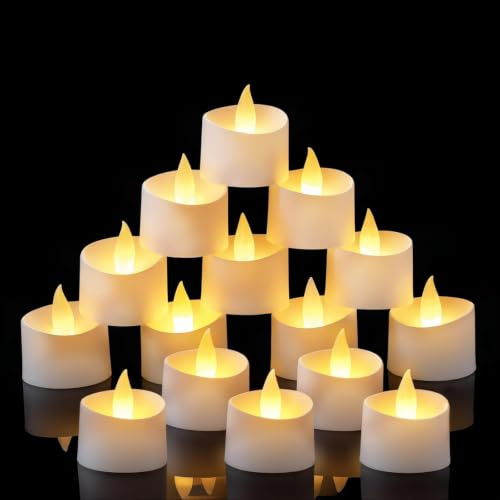 LQTSLFM 24 Piezas Velas LED Efecto Llama Realistas Velas con Pilas Vela LED Larga de 200 Horas para Bodas, Fiestas, Halloween, Navidad, Cumpleaños