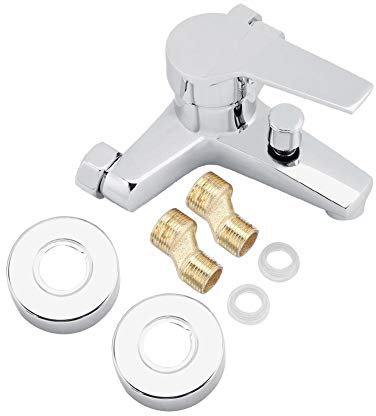 Bathtub Shower Faucet Valve, Bath Shower Mixer Tap Modern Bath Taps Wall Mounted Shower Faucet Zinc Alloy Copper Manual Shower Mixer Valve Control Switch Bath Tap for Bathroom