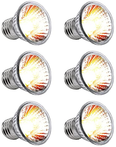 NEWFUN 50W Lampada UVA UVB per Tartarughe, Riscaldante per Rettili, Lampadina per Habitat di Animali Domestici