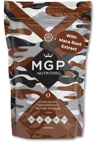 MGP Vegan Pea Protein Powder with Maca Root Extract, 20g Protein per Serving, Low Fat Plant Based Superfoods Blend Protein Shake with Vitamins and Minerals, Zero Added Sugar, Chocolate, 825gms