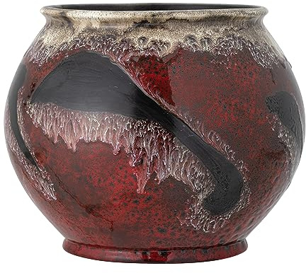 Bloomingville Souha Blumentopf, Rot, Steingut