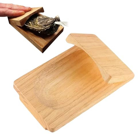 Rurunklee Cale Huîtres en Bois, Support pour Couper Les Huîtres, Cale pour Ouvrir Une Huître, Bois
