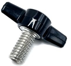 3/8-16 Thumb Screw T-Bolts with Black Plastic Tee Wing Clamping Knob 304 Stainless Steel Standard Coarse Thread Rust-Proof for Indoor/Outdoor Use (Size: 3/4, 4 Pack)