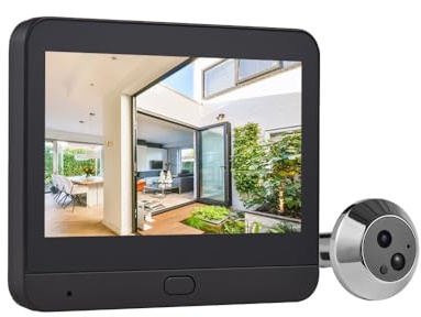 Swokely 2.4G WiFi Video Doorbell for Apartment Peephole Camera 4.3-inch Display Tuya APP 1080P 120 Degree Visible Night with Automatic Sensing Motion Detection Surveillance Intercom Doorbell