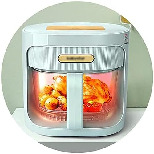 Freidora de aire para el hogar Freidora de aire visual Horno eléctrico Freidora de aire multifunción Freidora eléctrica automática sin aceite, verde, 4,5 L