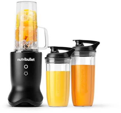 nutribullet® Ultra Personal Blender, 1200W, for Smoothies Shakes & Protein - Quietest Single-Serve Blender with Titanium Coated Blades, 3 BPA-Free Cups (32oz + 24oz), To-Go Lids, Dishwasher Safe