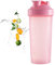 KARELLS Shaker Bottle For Protein Powder Blender,Plastic Workout Water Bottle 600 ml,Protein Shaker Bottle,Shaker Cups for Fitness Sports,for protein shakes (Pink)