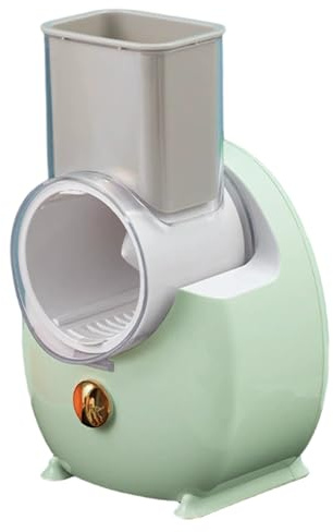 Rallador de queso automático eléctrico rallador de queso eléctrico desmontable con 3 cuchillas de diferentes formas recargable por USB para frutas y verduras.