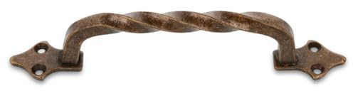 Amig - Maniglie per Mobili - Modello 1002 - Acciaio - Ferramenta Rustica - 130 mm - Senza Piastra - Viti incluse - Finitura: Cuoio