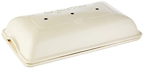 Panificadora de baguettes de Emile Henry. Hecho en Francia, cerámica, lino, 15.4 x 9.4 x 4