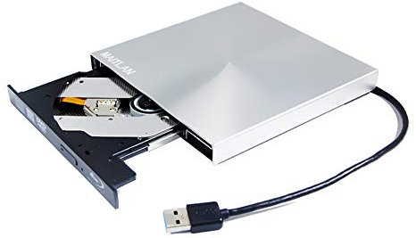 SuperDrive - Grabador de Blu-Ray externo para Apple Mac Mini finales de 2018 2019 PC MRTR2LL/A MRTT2LL/A 3D Blue-ray reproductor de DVD portátil, USB 3.0 Pop-Up unidad óptica portátil, color plateado