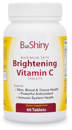 Vitamin C 1000mg Maximum Skin Brightening with Rose HIPS and Bioflavonoids Immune Support Supplement, Antioxidant Tablets Healthy Aging, Builds Energy and Overall Well-Being