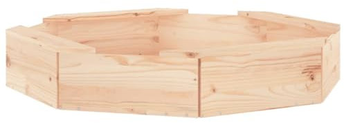 vidaXL Bac à Sable avec Sièges, Jeu de Sable pour Enfants, Aire de Jeux pour Tout-Petits Jardin Extérieur, Octogone Bois de Pin Massif