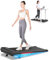 HomeFitnessCode Cinta de Correr Eléctrica 3 en 1 Plegable - Inclinación 5%, 8 km/h Walking Pad, Caminadora 2.5 HP, Superficie Ancha de 40 cm, Control Remoto, Pantalla LCD, Capacidad 130 kg (Carbón)
