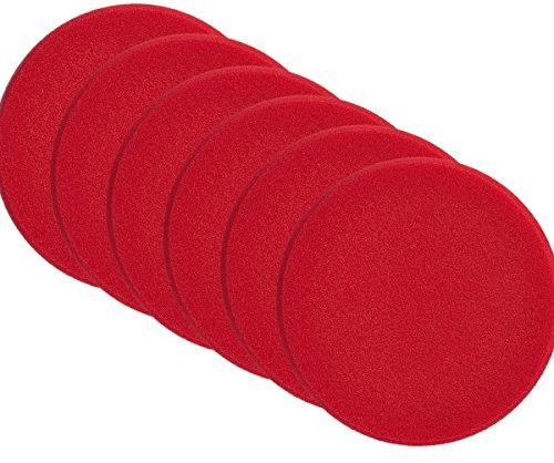 SONAX 6X 04931000 PolierSchwamm rot 160 (hart) SchleifPad 1 Stück