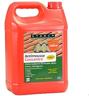 STARCO Demoussant 5L - Agent de Contrôle des Mousses - Jaune - Liquide - Moss Killer