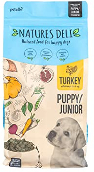 Natures Deli Puppy/ Junior Dry Dog Food, Turkey and Rice, Natural Complete Hypoallergenic Food for Dogs, Suitable for All Breeds, 2 kg (Pack of 1)