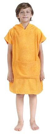 ALLEN & MATE 100% COTON Serviette de plage poncho pour enfants - Peignoir de bain surdimensionné à séchage rapide avec capuche et poche pour garçons et filles