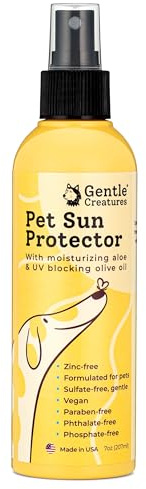 Gentle Creatures Dog Sunscreen SPF 30, No Zinc Oxide, Safe for Dogs & Cats