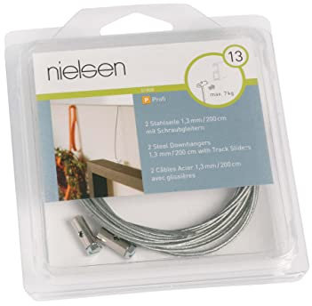 nielsen Galerieschienen Zubehör Stahlseil 2m inkl. Schraubgleiter (2 Stück/Packung)